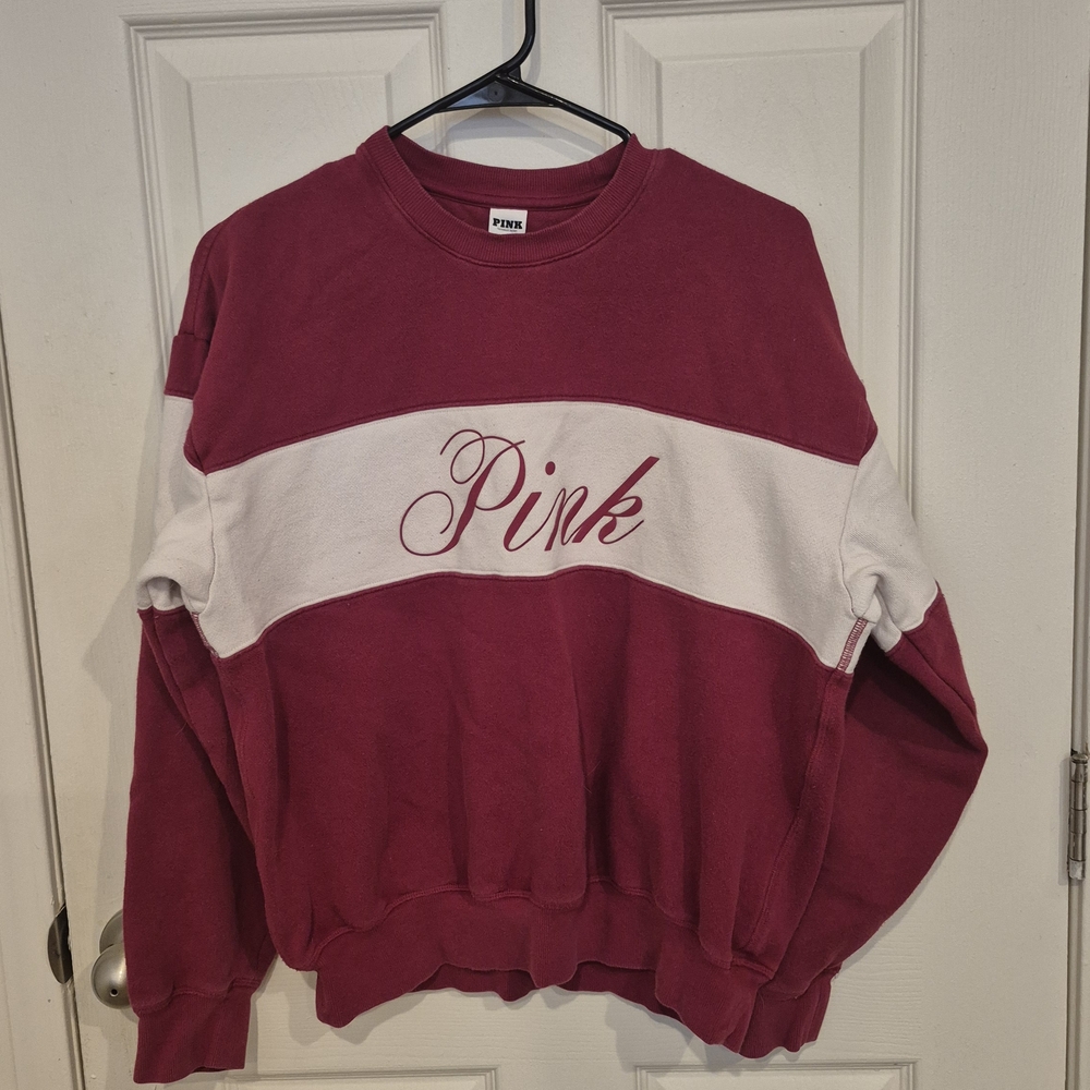 Pink Maroon and White Sweatshirt #261